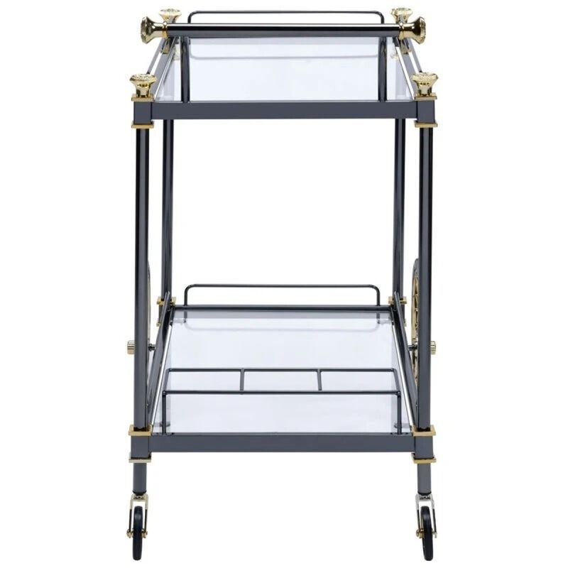 Cyrus Serving Cart, & Clear Glass