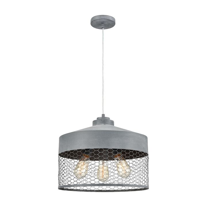 12� Grey Dark horse 3-Light Chandelier