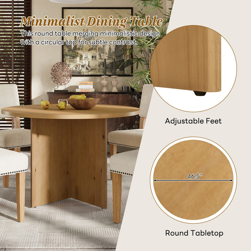 Modern 5-Piece Round Dining Table Set