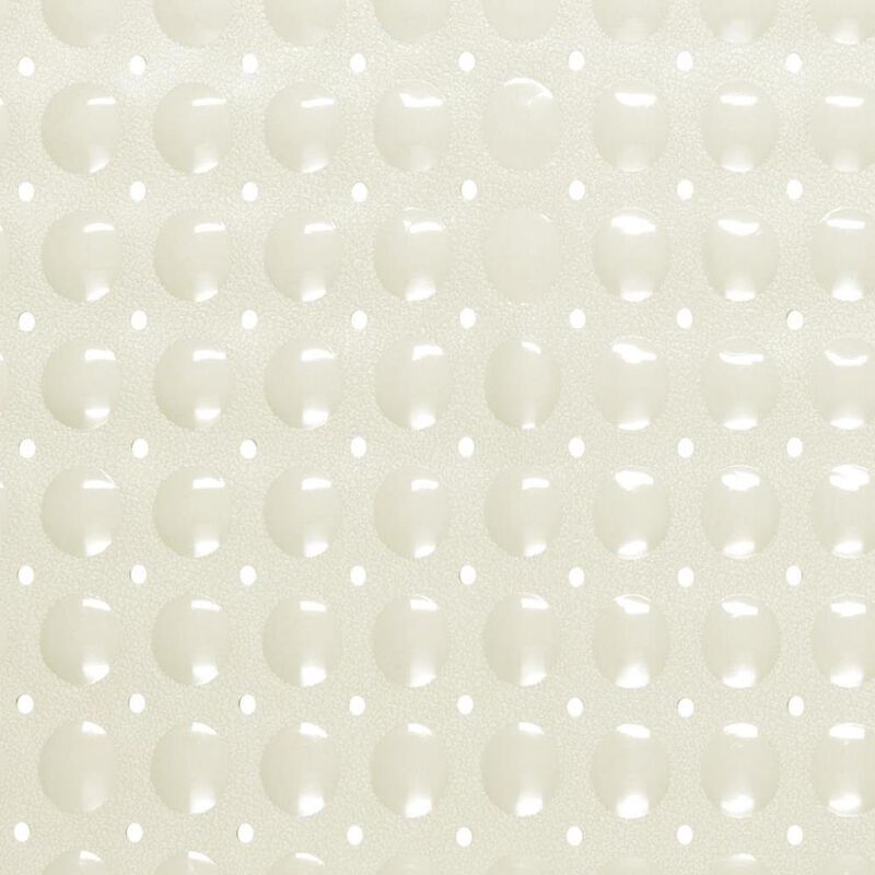 Carnation Home Fashions Stall Size"Bubble" Look Vinyl Bath Mat. - Ivory 21x21"