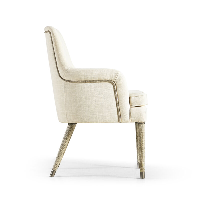 Shoal Linen & Grass Cloth Host Chair