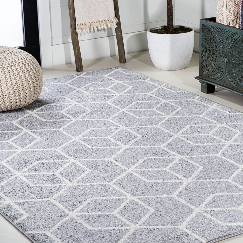 Tumbling Blocks Modern Geometric Area Rug