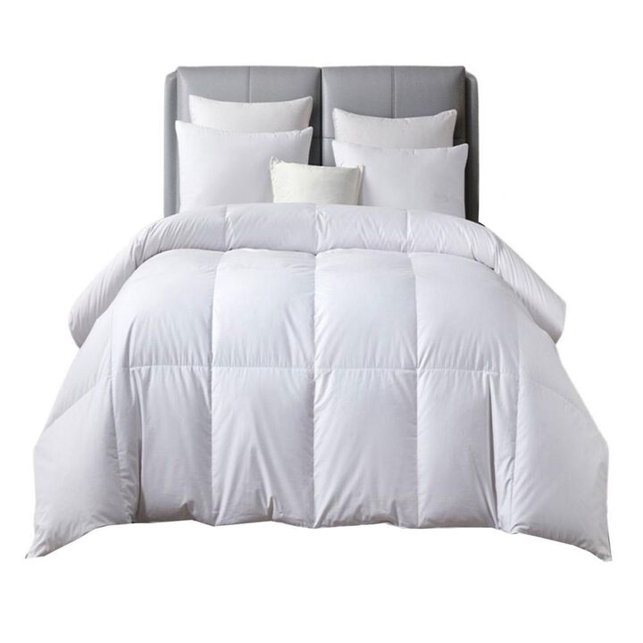 Serta 400 Thread Count 650 Fill Power Sateen Cotton European Goose Down Comforter 106" X 90" White King 10.47 Lb - All Seasons