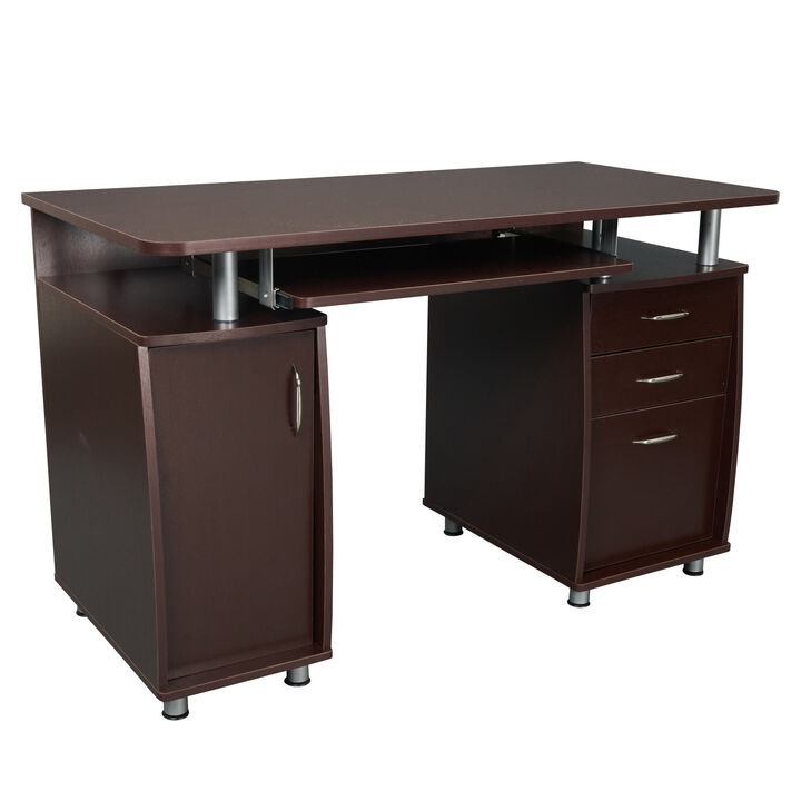 Complete Workstation Computer Desk with Storage, Grey