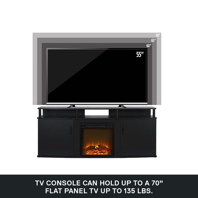 Ameriwood Home Carson Electric Fireplace TV Console for TVs up to 70"