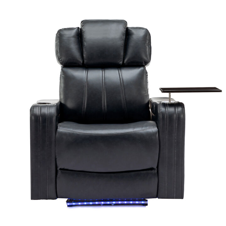 Home Theater Recliner with Speaker, LED Lights, USB Ports