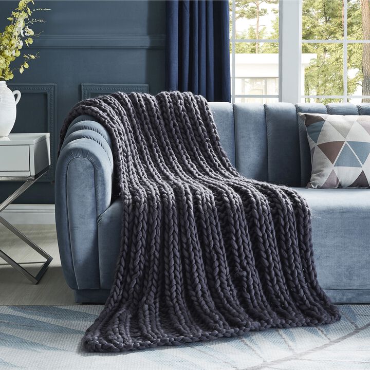 Cozy Tyme Joubert Channel Knit Throw 40"x60".