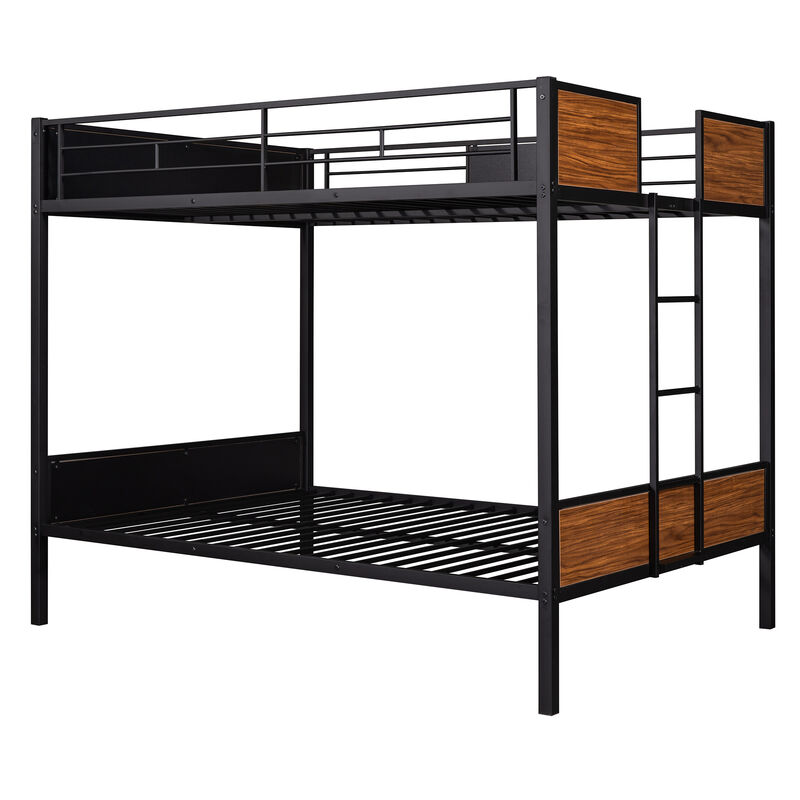 Merax Steel Frame Bunk Bed with Safety Rail