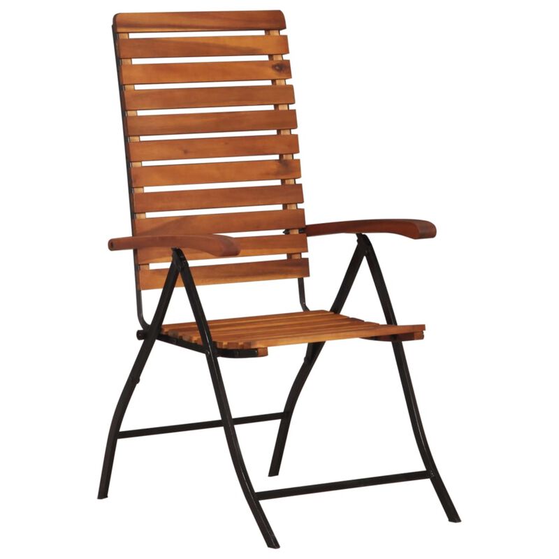 vidaXL 2 pcs Reclining Patio Chairs Solid Wood Acacia