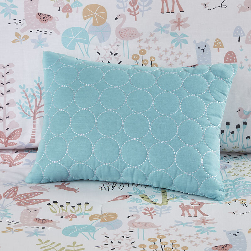 Gracie Mills Illyria Reversible Animals Print Cotton Comforter Set