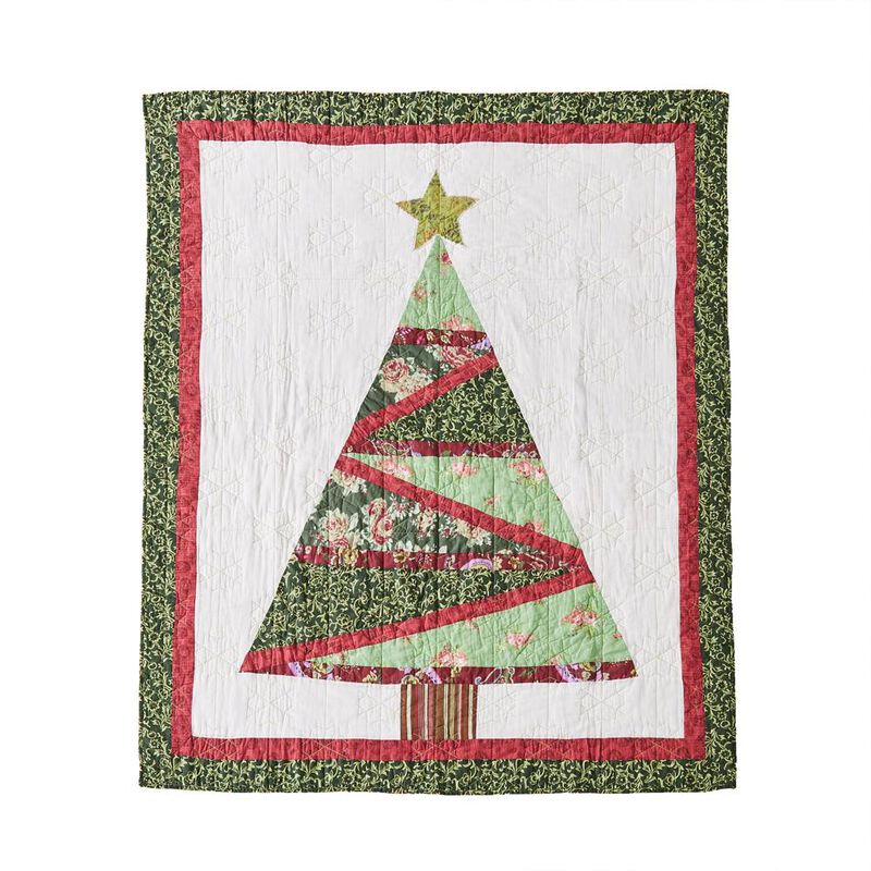 Greenland Home Fashion Christmas Tree Ultra Soft High-Quality Throw Blanket Standard Red