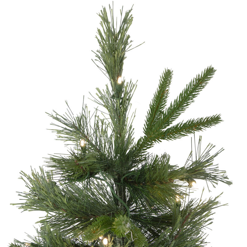 4.5' Pre-Lit Full Ashcroft Cashmere Pine Artificial Christmas Tree  Warm Clear LED Lights