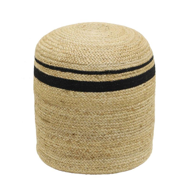 Belen Kox Natural Jute Round Pouf, Belen Kox