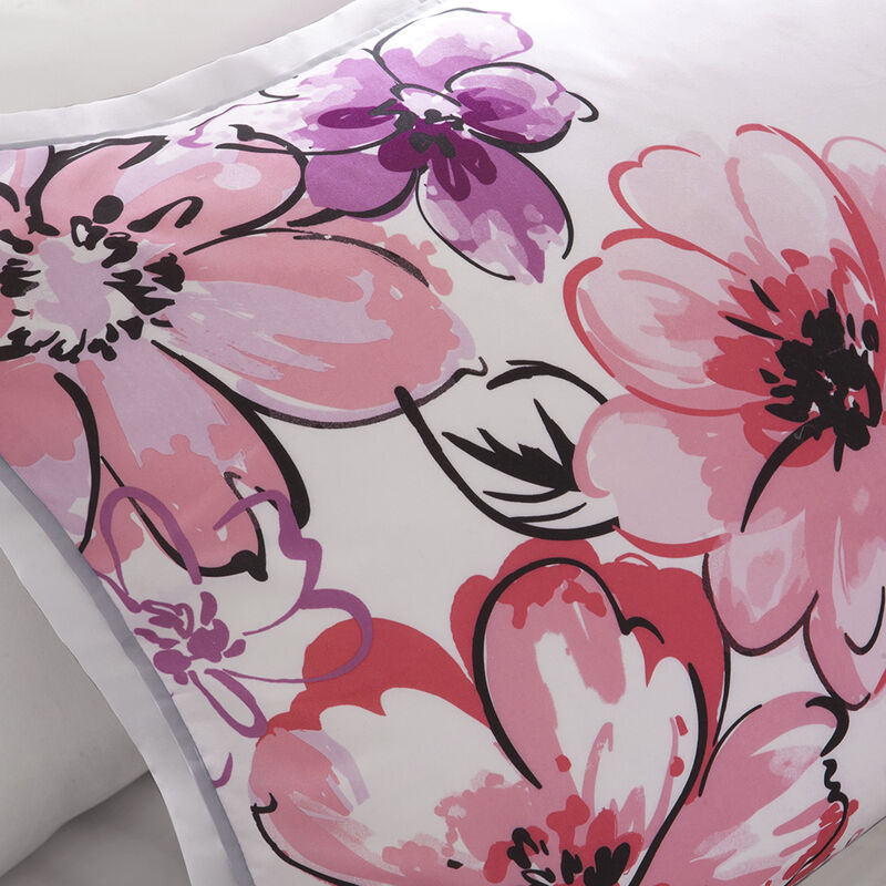 Gracie Mills Lysandra Floral Print Comforter Set