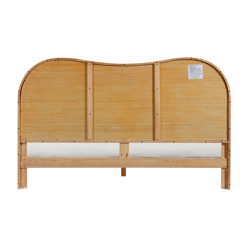 Grappa Natural Wood & Rattan King Bed