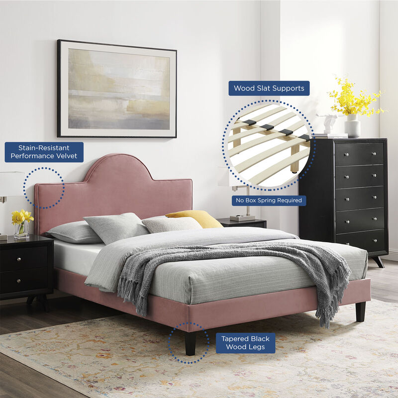 Soleil Performance Velvet Queen Bed