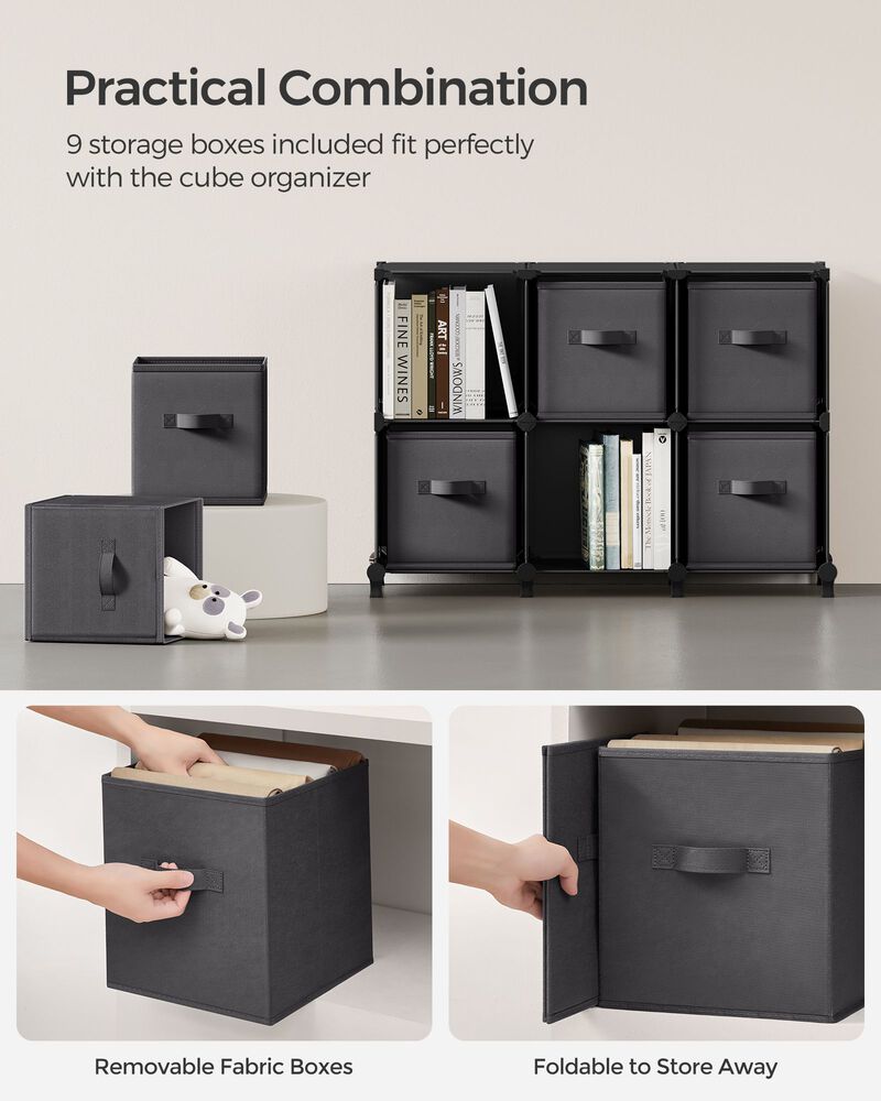 Stylish 9-Cube Organizer for Efficient Storage Solutions