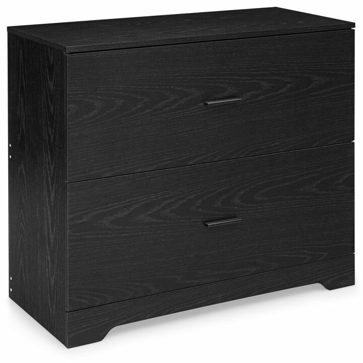 Office Filing Cabinet &ndash; 2-Drawer Lateral Storage with File Rails
