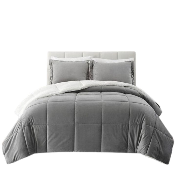 Hivvago Plush Microfiber Reversible Comforter Set