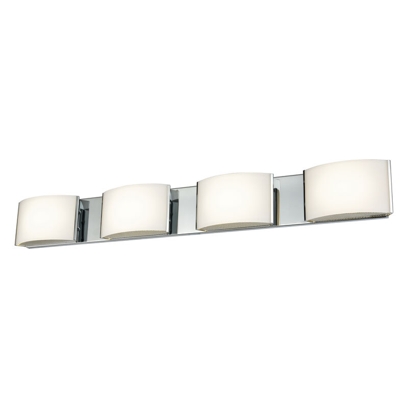 Pandora 34.5'' Wide 4-Light Silver Vanity Light