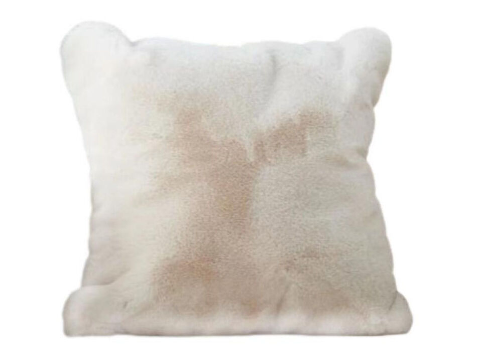 Grey Luxury Chinchilla Faux Fur Pillow (18 In. x 18 In.)