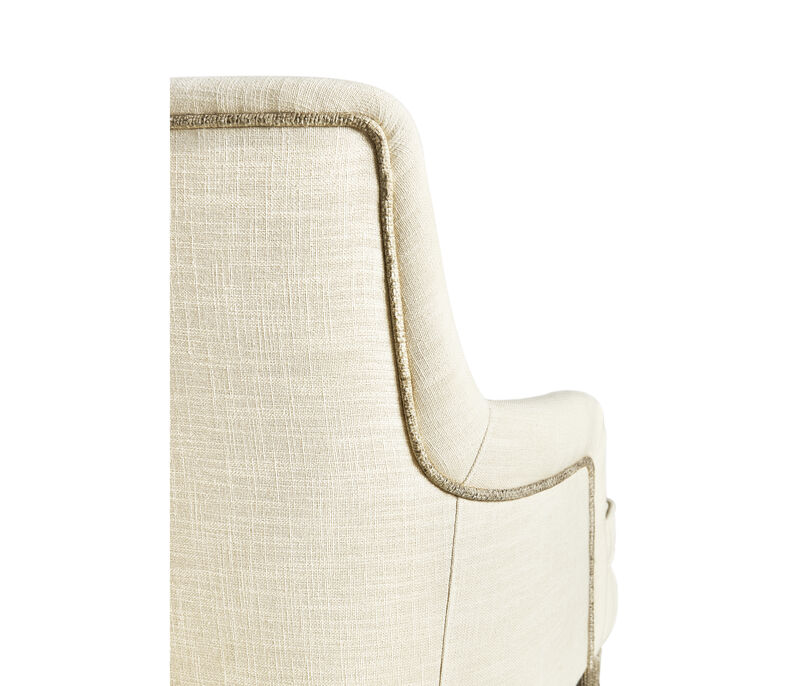 Shoal Linen & Grass Cloth Host Chair