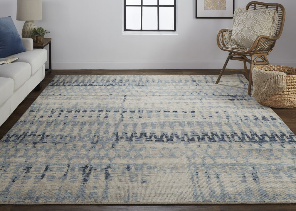 Palomar 6631F Blue/Tan 2' x 3' Rug