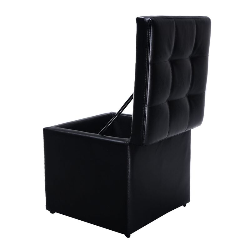 Foldable Cube Ottoman Pouffe Storage Seat