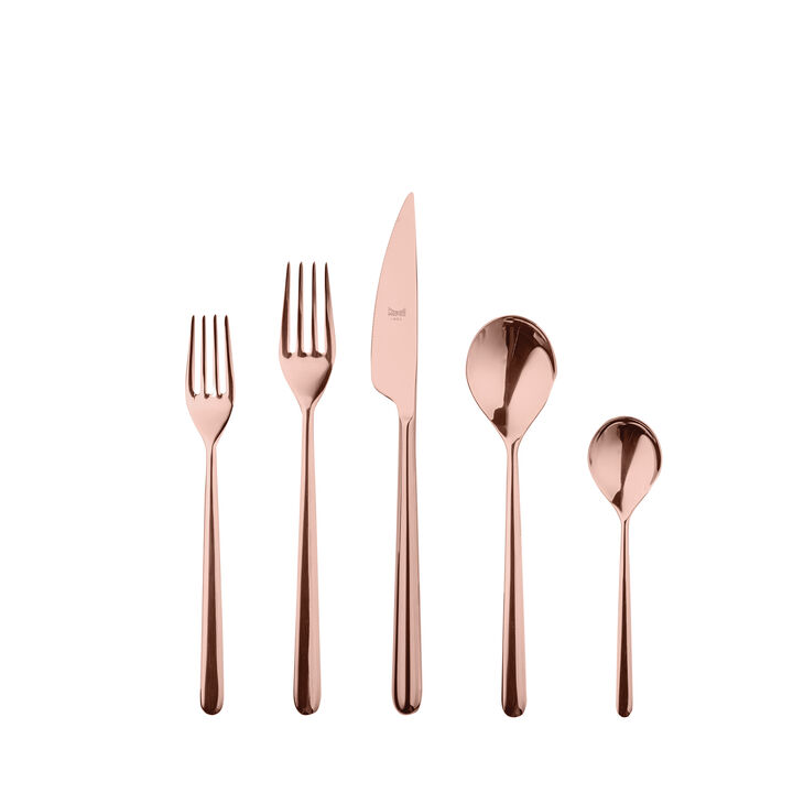 Linea 20 Piece Bronze Flatware Set