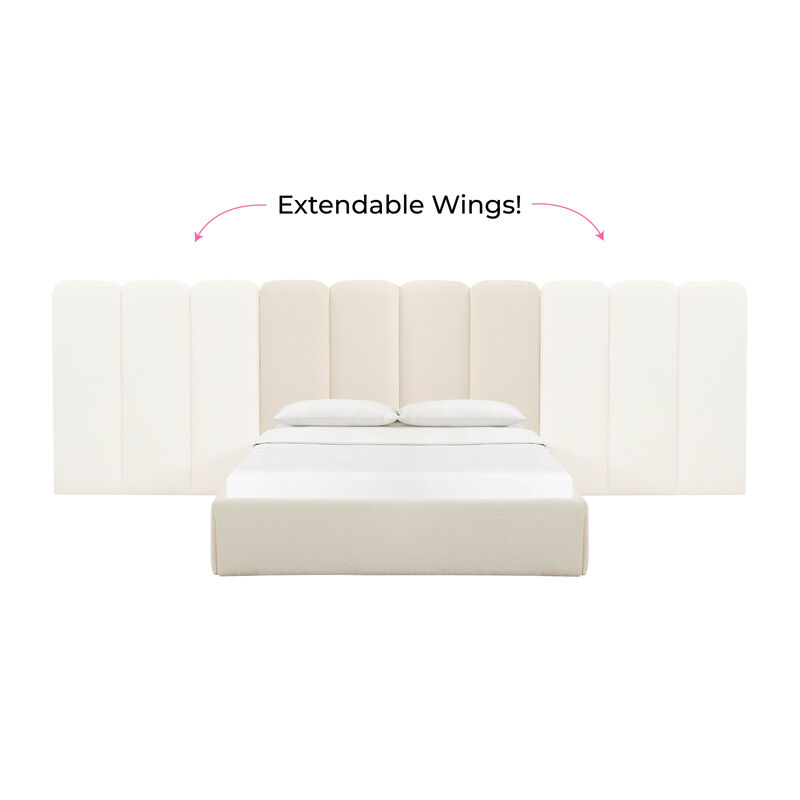 Palani Cream Boucle Wings - Queen or King (Set of 2)