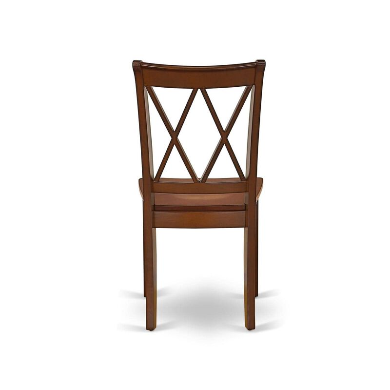 East West Furniture Dining Chair Mahogany, CLC-MAH-W