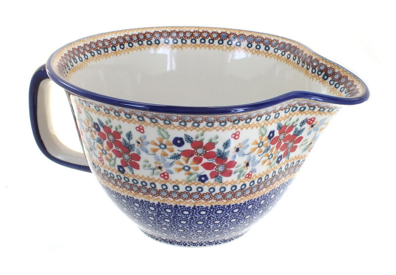 Blue Rose Polish Pottery Tulip Batter Bowl