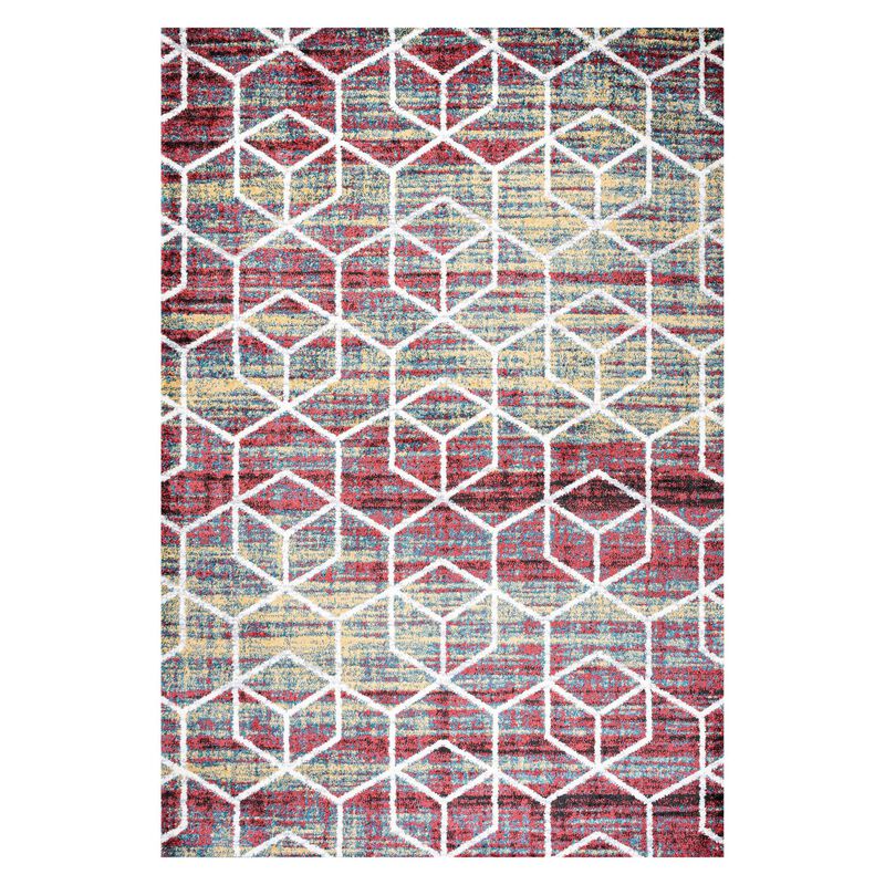 Tumbling Blocks Modern Geometric Area Rug