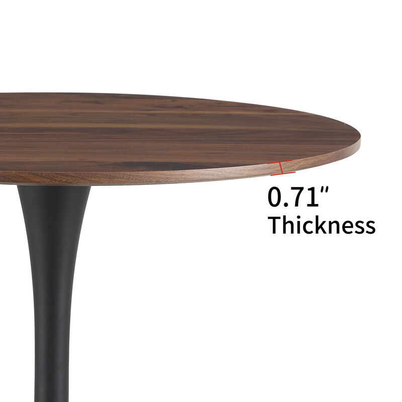 TULIP DINING TABLE, 106cm ROUND, Nature Wood, 1pc per ctn
