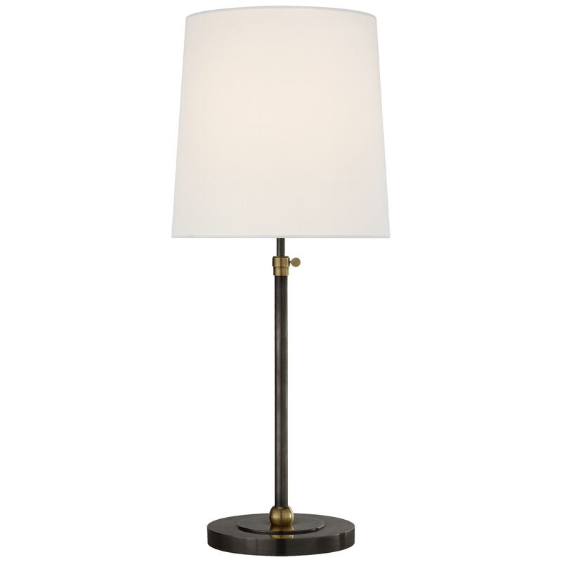 Bryant Large Table Lamp in Bronze and Hand-Rubbed Antique Brass