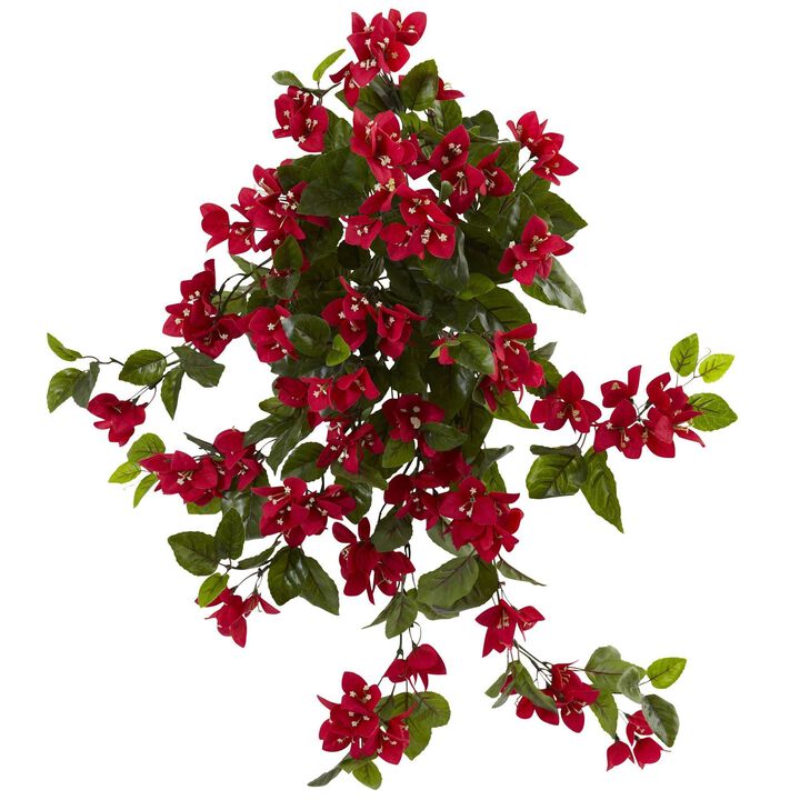 Nearly Natural 28-in Bougainvillea (Set of 2) UV Resistant (Indoor/Outdoor)