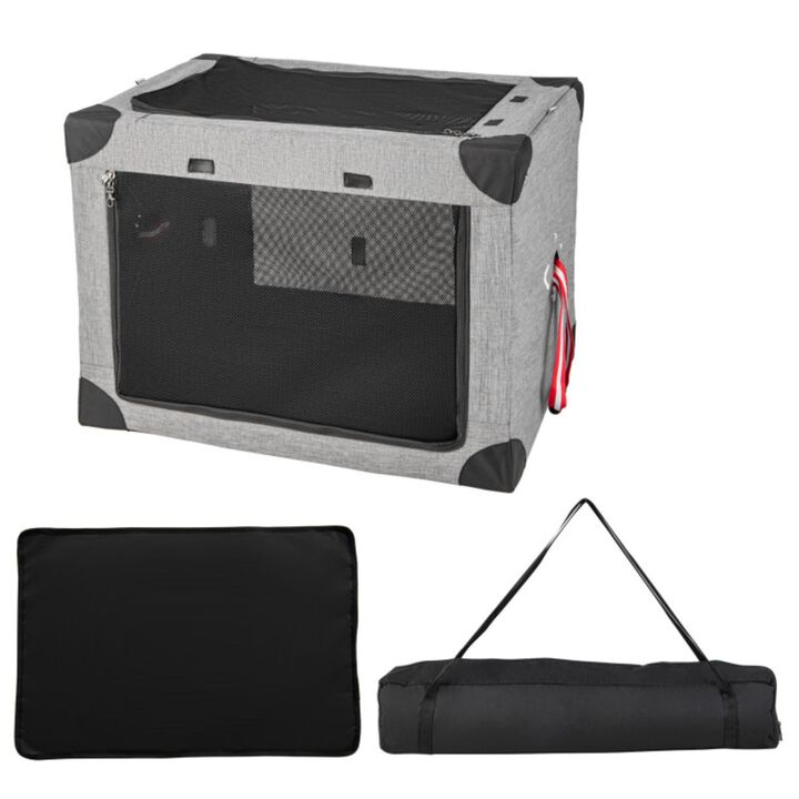 Dog Crate with Removable Pad and Metal Frame