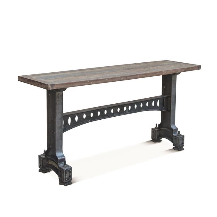 Belen Kox Rustic Industrial Reclaimed Wood Console Table, Belen Kox