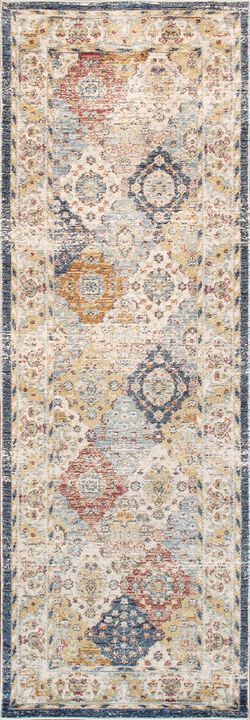 Pasargad Home Turkish Heritage Design L. Blue Runner- 2' 6" X 10' 0"