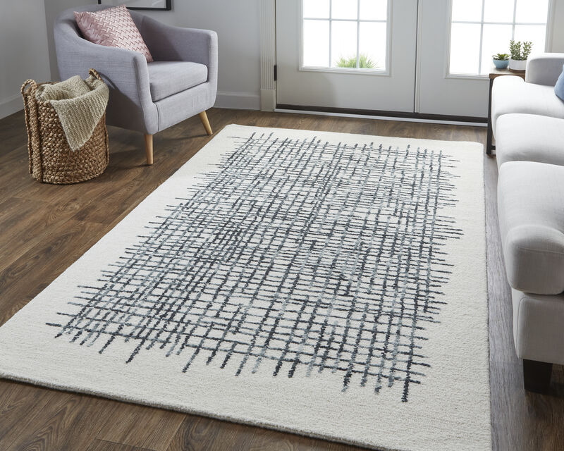 Maddox 8630F Ivory/Gray/Black 2' x 3' Rug