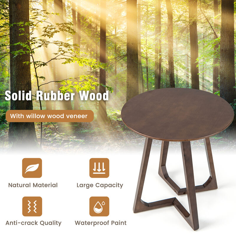 24 Inch Round End Table with Adjustable Foot Pads