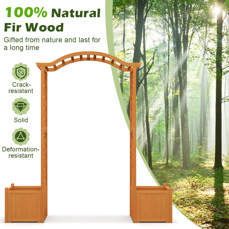 Garden Arbor with Planter-Natural