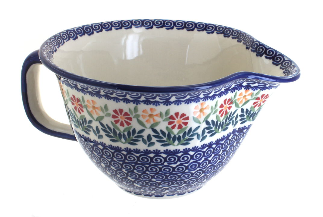 Blue Rose Polish Pottery Tulip Batter Bowl