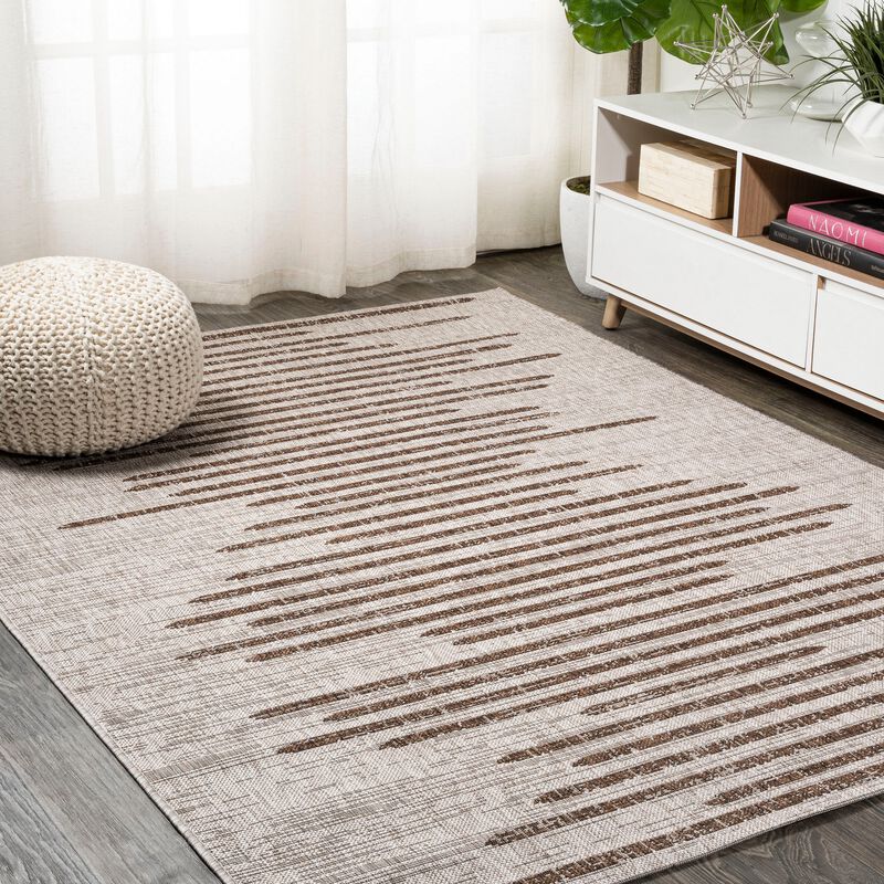 Zolak Berber Stripe Geometric Indoor/Outdoor Area Rug