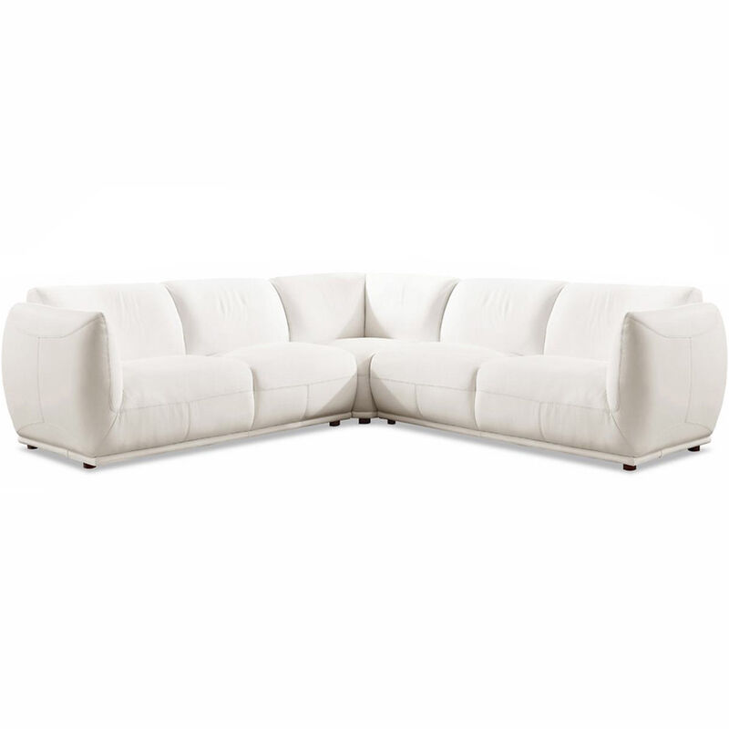 Moon Top Grain Leather Symmetrical Sectional