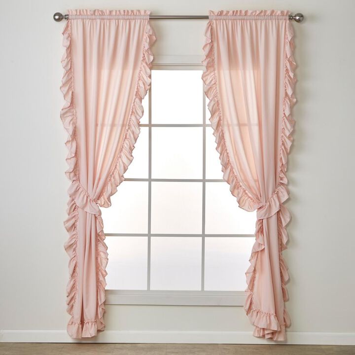 SKL Home By Saturday Knight Ltd Sarah Window Curtain Panel Pair - 2-Pack - 82X84", Blush