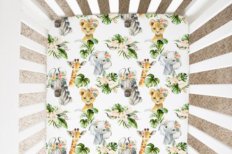 Super Soft Fitted Crib Sheet - Africa Animals