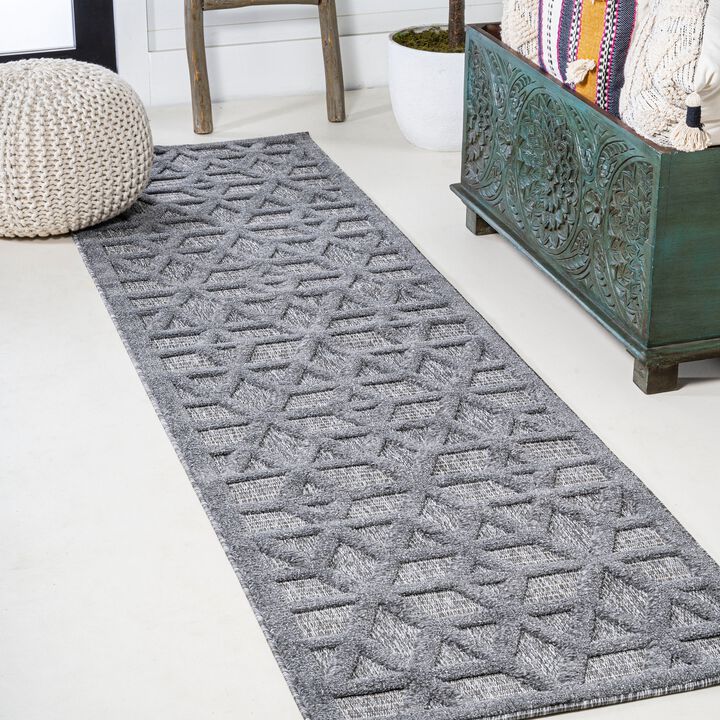 Talaia Neutral Geometric Indoor/Outdoor Area Rug