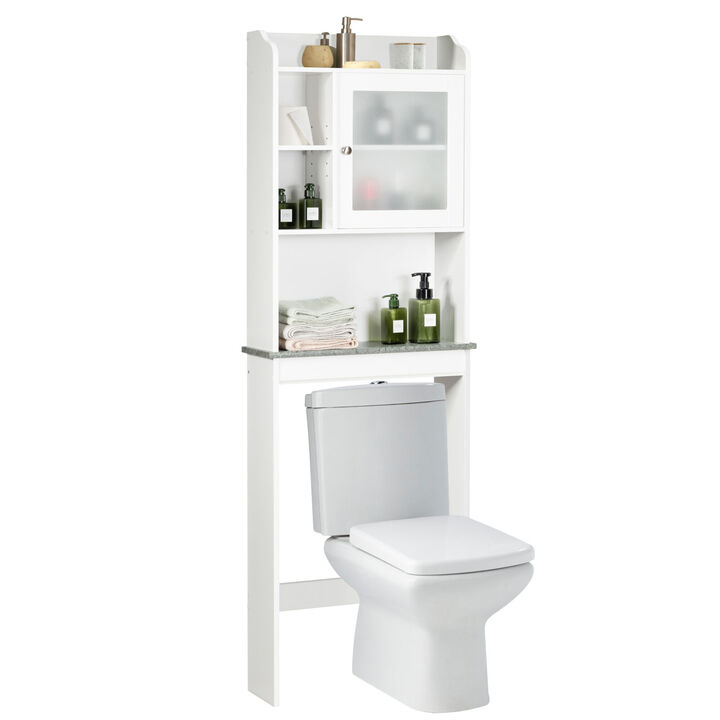 Costway Over-the-Toilet Bath Cabinet Bathroom Space Saver Storage Organizer White