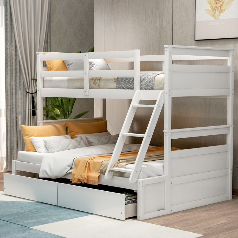 Twin Over Full Bunk Bed With Storage